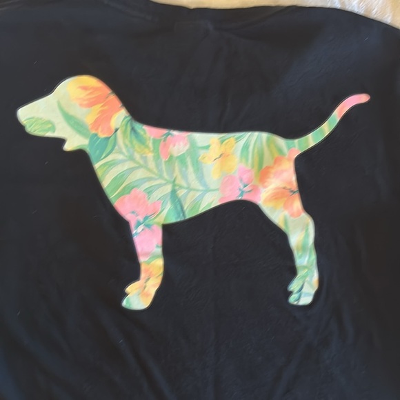 GUC Pre-loved PINK Black crop top T-Shirt with Pocket - Picture 6 of 6